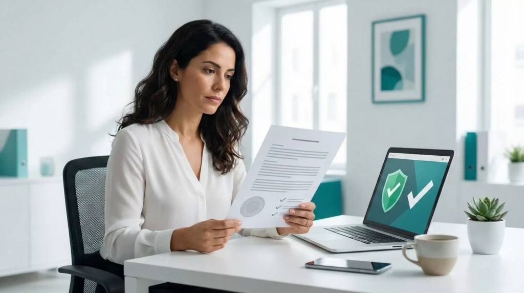 Profissional a verificar documentação de licenciamento de plataforma de apostas